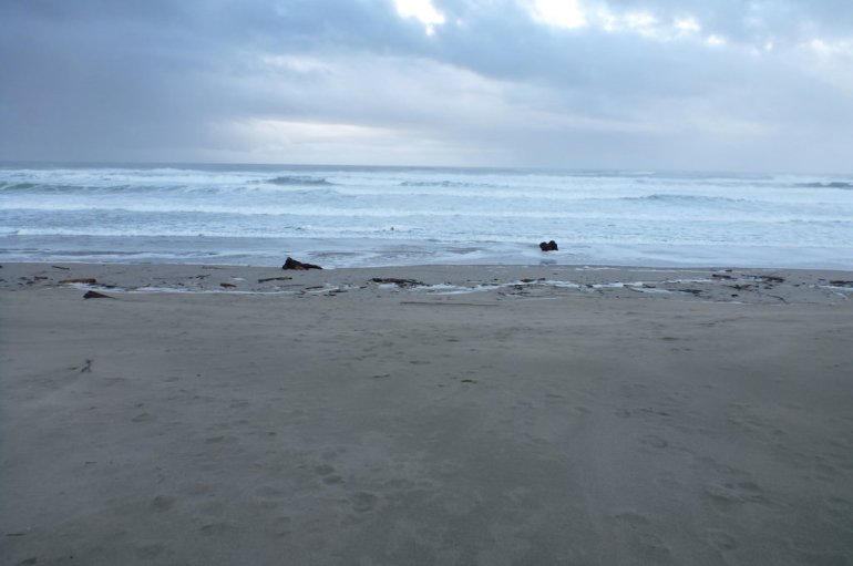 A clean beach- fort gone