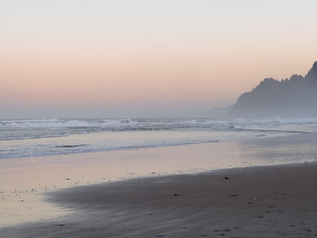 Blue hour view north to Neahkahnie in the distance.